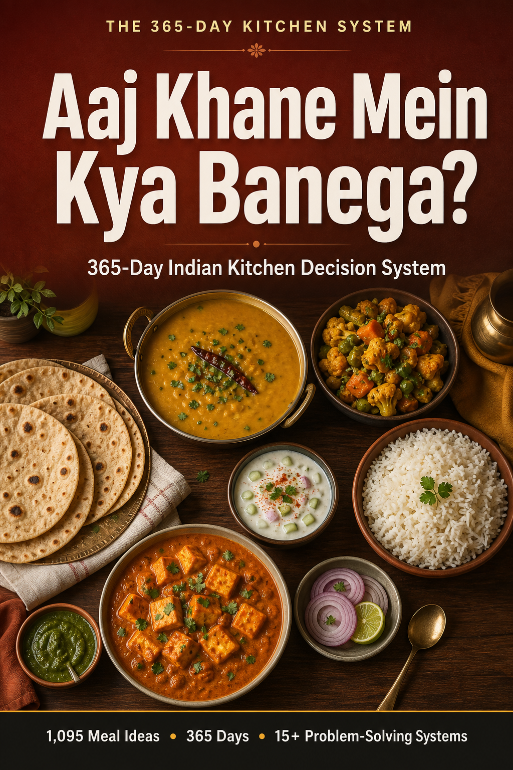 Aaj Khane Mein Kya Banega? — 365-Day Indian Kitchen Decision System ebook cover